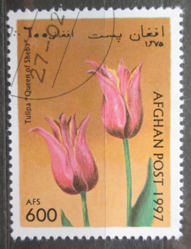 Poštová známka Afganistan 1997 Tulipány Mi# 1722