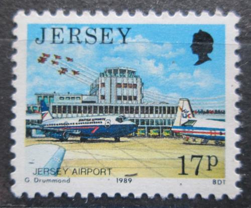 Poštová známka Jersey 1989 Letisko Mi# 472