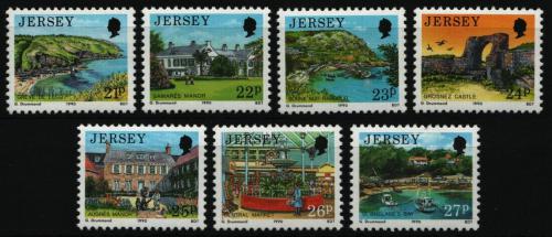 Poštové známky Jersey 1990 Turistické zaujímavosti Mi# 501-07 Kat 7€