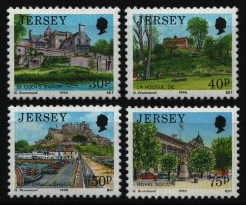 Poštové známky Jersey 1990 Turistické zaujímavosti Mi# 512-15 Kat 7.50€