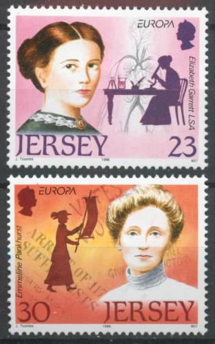 Poštové známky Jersey 1996 Európa CEPT, slavné ženy Mi# 735-36