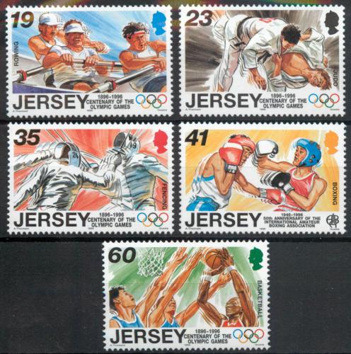 Poštové známky Jersey 1996 Olympijské hry Mi# 742-46 Kat 7€