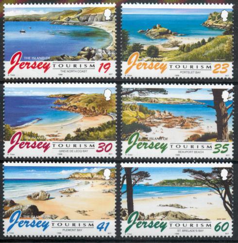 Poštová známka Jersey 1996 Turistické zaujímavosti Mi# 748-53 Kat 7.50€