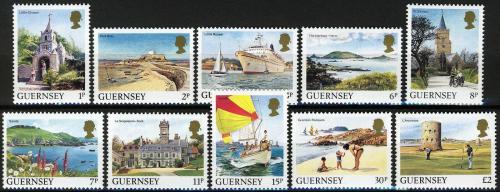 Poštové známky Guernsey 1985 Turistické zaujímavosti Mi# 325-34 Kat 11€