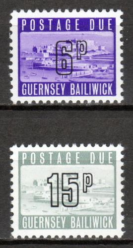 Poštové známky Guernsey 1976 Hrad Cornet, doplatná Mi# 16-17