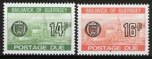 Poštové známky Guernsey 1980 St. Peter Port, doplatná Mi# 28-29
