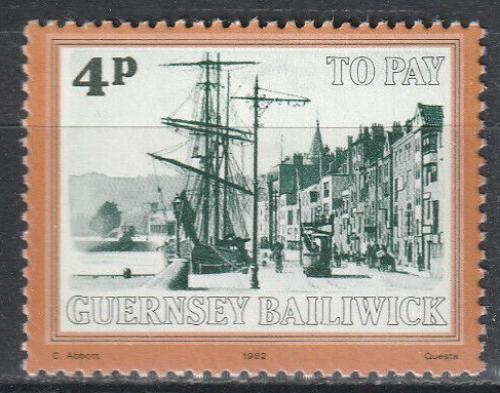 Poštová známka Guernsey 1982 Prístav, doplatná Mi# 33