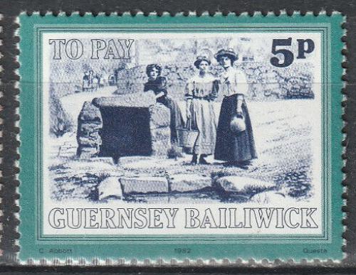 Poštová známka Guernsey 1982 Fontány, doplatná Mi# 34