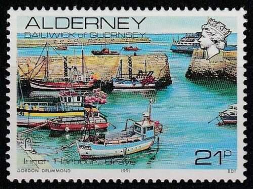 Poštová známka Alderney 1991 Prístav Braye Mi# 48