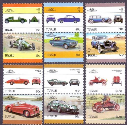 Poštové známky Tuvalu 1986 Automobily Mi# 401-12 Kat 11€