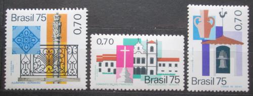 Potov znmky Brazlie 1975 Historick msta Mi# 1505-07