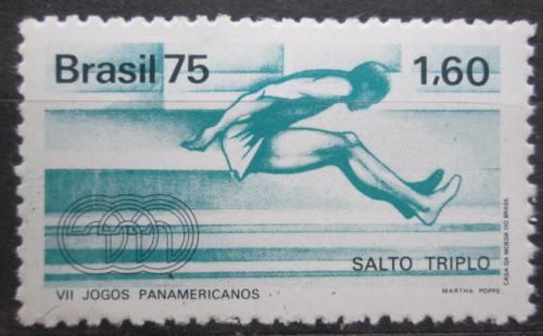 Poštová známka Brazílie 1975 Športovní hry, trojskok Mi# 1517