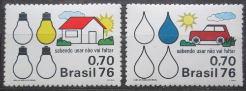 Potov znmky Brazlie 1976 eten energiemi Mi# 1519-20