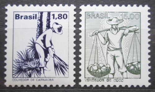 Potov znmky Brazlie 1977 Profese Mi# 1647-48