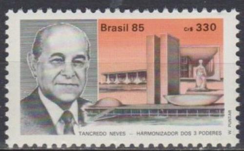 Poštová známka Brazílie 1985 Tancredo de Almeida Neves, politik Mi# 2146