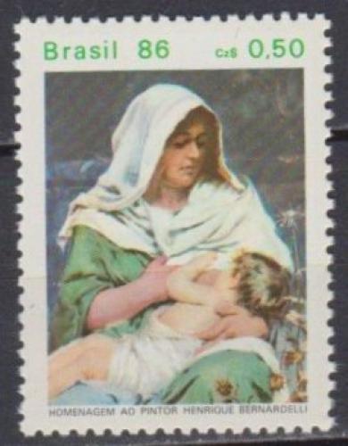 Poštová známka Brazílie 1986 Umenie, Henrique Bernardelli Mi# 2170