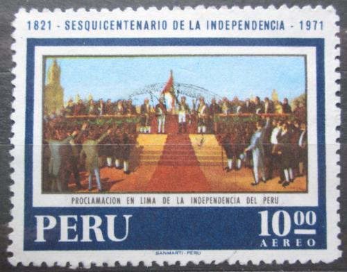 Poštová známka Peru 1971 Vyhlášení nezávislosti v Limì Mi# 822