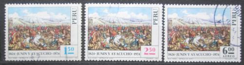 Poštové známky Peru 1974 Bitka u Ayacucha Mi# 970-72