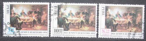Poštové známky Peru 1974 Bitka u Ayacucha Mi# 985-87