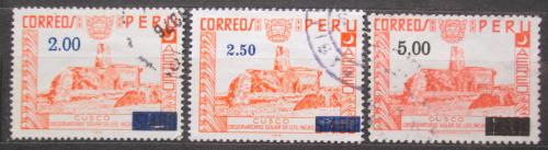 Poštové známky Peru 1975 Observatoø Inkù pretlaè Mi# 992-94