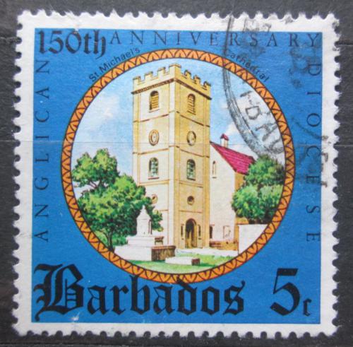 Potov znmka Barbados 1975 Katedrla v Bridgetownu Mi# 389 - zvi obrzok
