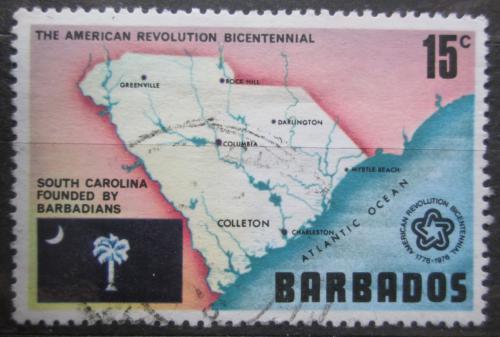 Poštová známka Barbados 1976 Nezávislost USA, 200. výroèie Mi# 405
