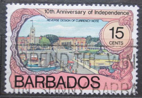 Potovn znmka Barbados 1976 Zadn strana bankovky Mi# 414 