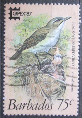 Poštová známka Barbados 1987 Zelenáèek vousatý Mi# 677