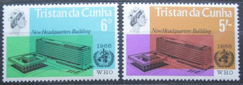 Poštové známky Tristan da Cunha 1966 Budova WHO v Ženevì Mi# 102-03