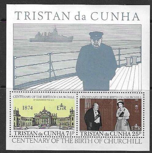 Poštové známky Tristan da Cunha 1974 Winston Churchill Mi# Block 3 