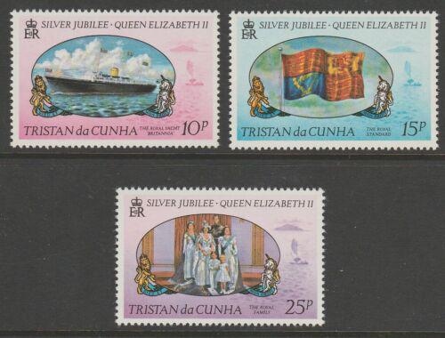 Poštové známky Tristan da Cunha 1977 Vláda Alžbìty II., 25. výroèie Mi# 213-15