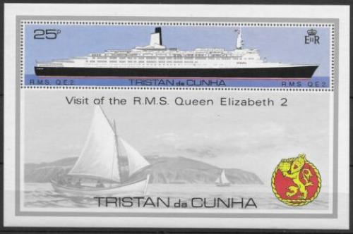 Poštová známka Tristan da Cunha 1979 Loï Queen Elizabeth 2 Mi# Block 9