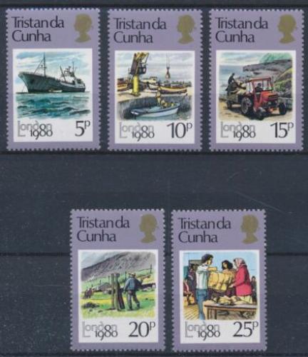 Poštové známky Tristan da Cunha 1980 Poštovní služby Mi# 274-78
