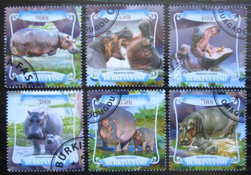 Poštové známky Burkina Faso 2021 Hrochy Mi# Mi# N/N