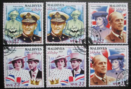 Poštové známky Maldivy 2021 Princ Filip Mi# N/N