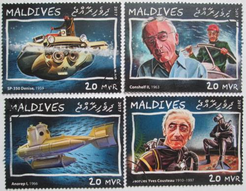 Potov znmky Maldivy 2017 Jacques-Yves Cousteau Mi# N/N Kat 10