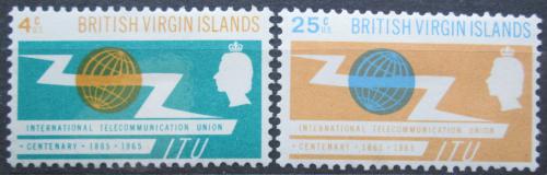 Poštové známky Britské Panenské ostrovy 1965 ITU, 100. výroèie Mi# 155-56