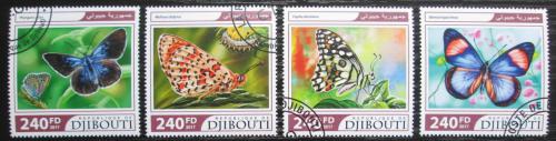 Poštové známky Džibutsko 2017 Motýle Mi# 1692-95 Kat 10€
