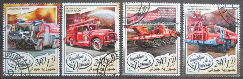Poštové známky Džibutsko 2017 Hasièská technika Mi# 1761-64 Kat 10€