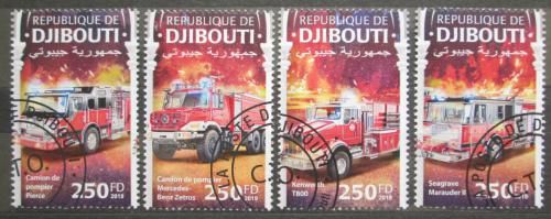 Poštové známky Džibutsko 2019 Hasièská autá Mi# 3292-95 Kat 10.50€