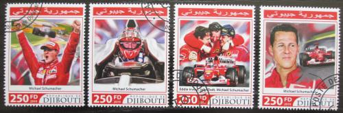 Poštové známky Džibutsko 2019 Michael Schumacher Mi# 3086-89 Kat 10.50€