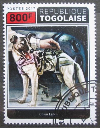 Poštová známka Togo 2017 Lajka ve vesmíru, 60. výroèie Mi# 8254