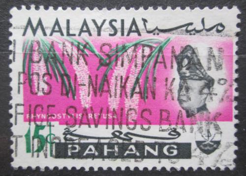 Potov znmka Malajsie Pahang 1965 Orchidej, Rhynchostylis retusa Mi# 81