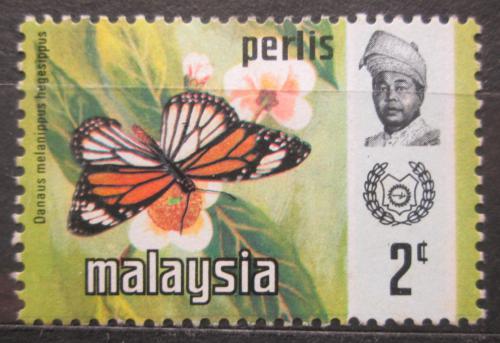 Poštová známka Malajsie Perlis 1971 Danaus melanippus hegesippus Mi# 48