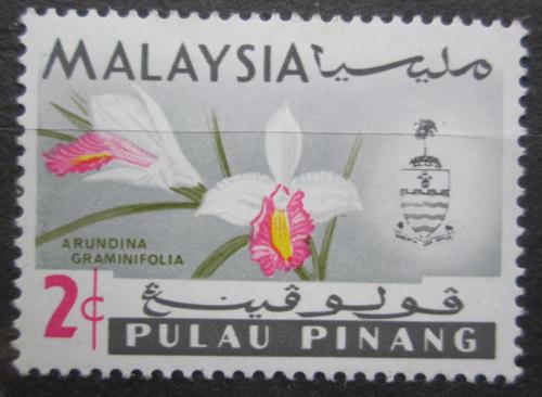 Poštová známka Malajsie Pulau Pinang 1965 Orchidej, Arundina graminifolia Mi# 67