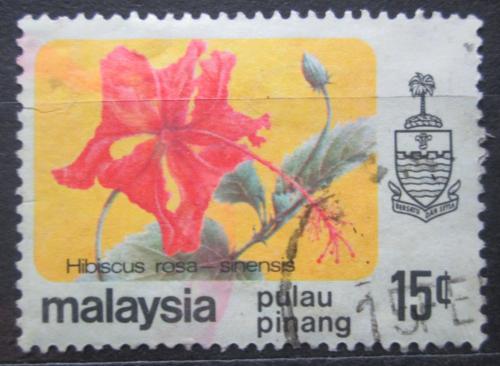 Poštová známka Malajsie Pulau Pinang 1979 Ibišek èínská rùže Mi# 84