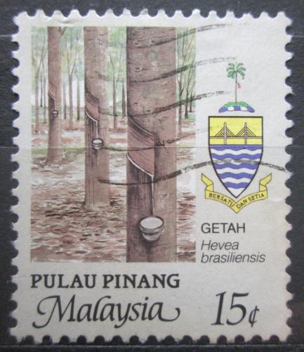 Poštová známka Malajsie Pulau Pinang 1986 Pøírodní kauèuk Mi# 98