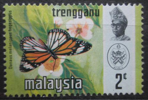 Poštová známka Malajsie Trengganu 1971 Danaus melanippus hegesippus Mi# 98