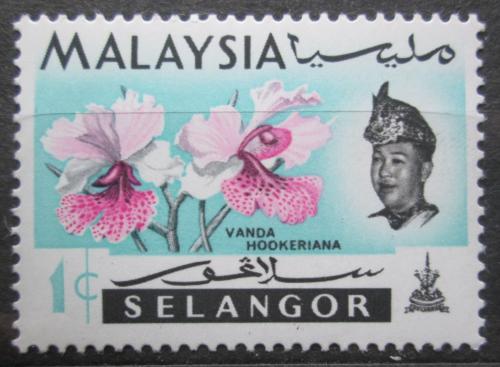 Poštová známka Malajsie Selangor 1965 Orchidej, Vanda hookeriana Mi# 98