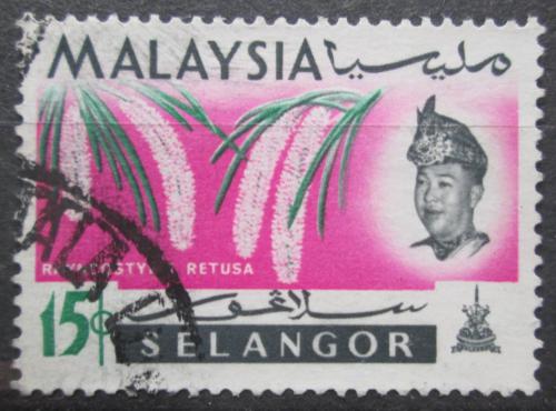 Potov znmka Malajsie Selangor 1965 Orchidej, Rhynchostylis retusa Mi# 103 - zvi obrzok